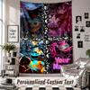 Wall Hanging Tapestry With Custom Name & Text, Poppy Playtime Decorative Tapestry For Bedroom