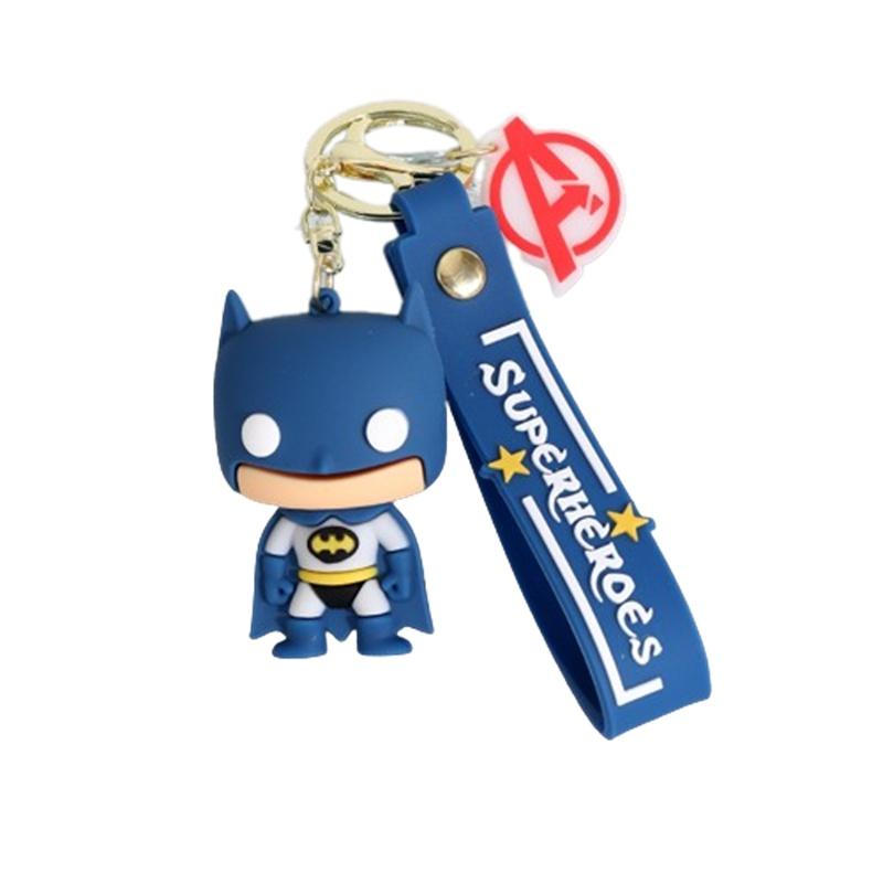 Мультяшный Marvel Капитан Америка Человек-паук Силиконовый брелок-подвеска Бэтмен Супергерой Маленький подарок