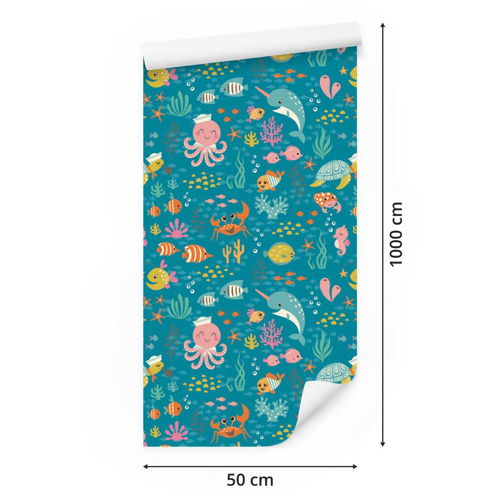 Joyful Life wallpaper for living room and bedroom 50x1000