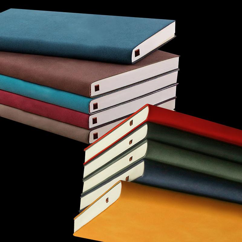 Утолщенный блокнот A6 для деловых заметок из овчины, 160 страниц, с подкладкой