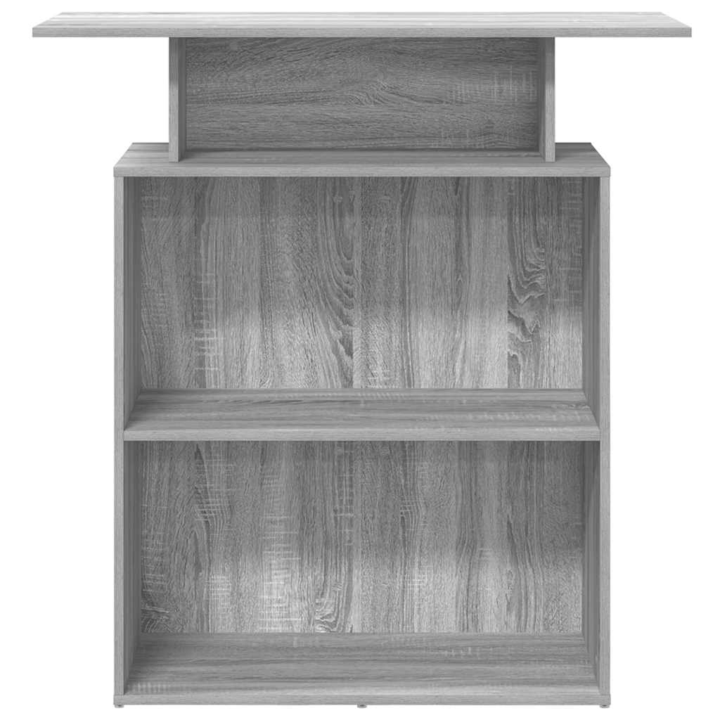 Reception Desk Grey Sonoma 100x40x104 cm Engineered Wood