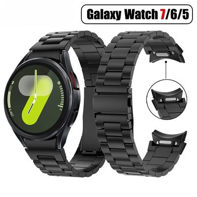 Металлический ремешок для Samsung Galaxy Watch 7 6 5 4 44 мм, браслет 40 мм, крепление One Click для Samsung Galaxy Watch 7 6 Classic, ремешок 47 мм