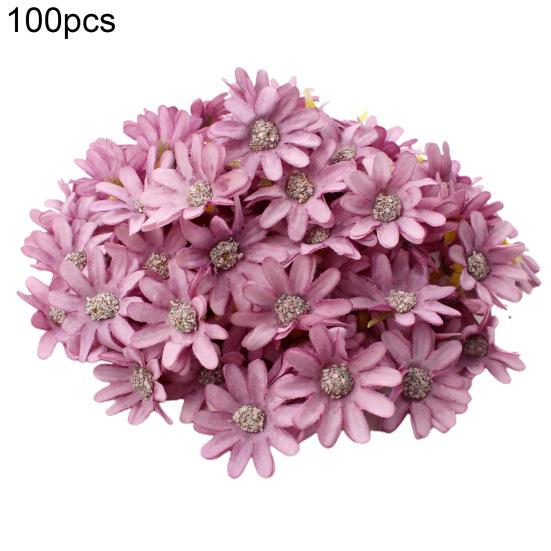 100 шт./пакет, искусственная голова цветка, без полива, антивозрастная, устойчивая к атмосферным воздействиям, прочная, красивая гирлянда, искусственный цветок, свадебный декор