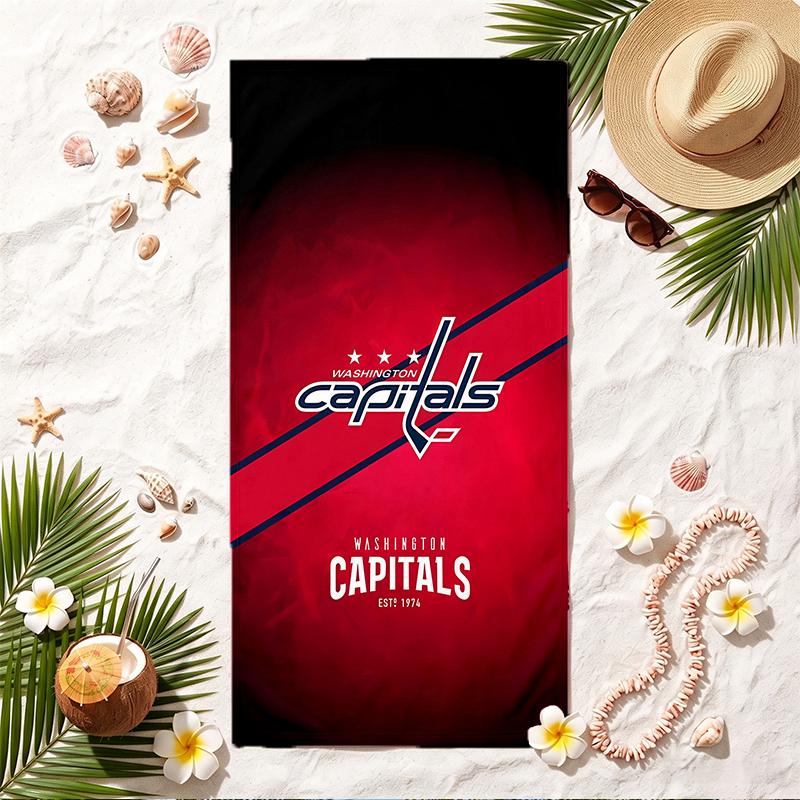 Washington Capitals Soft Beach Towel Stylish Beach Pool Towel for Summer Seaside Vacation Travel