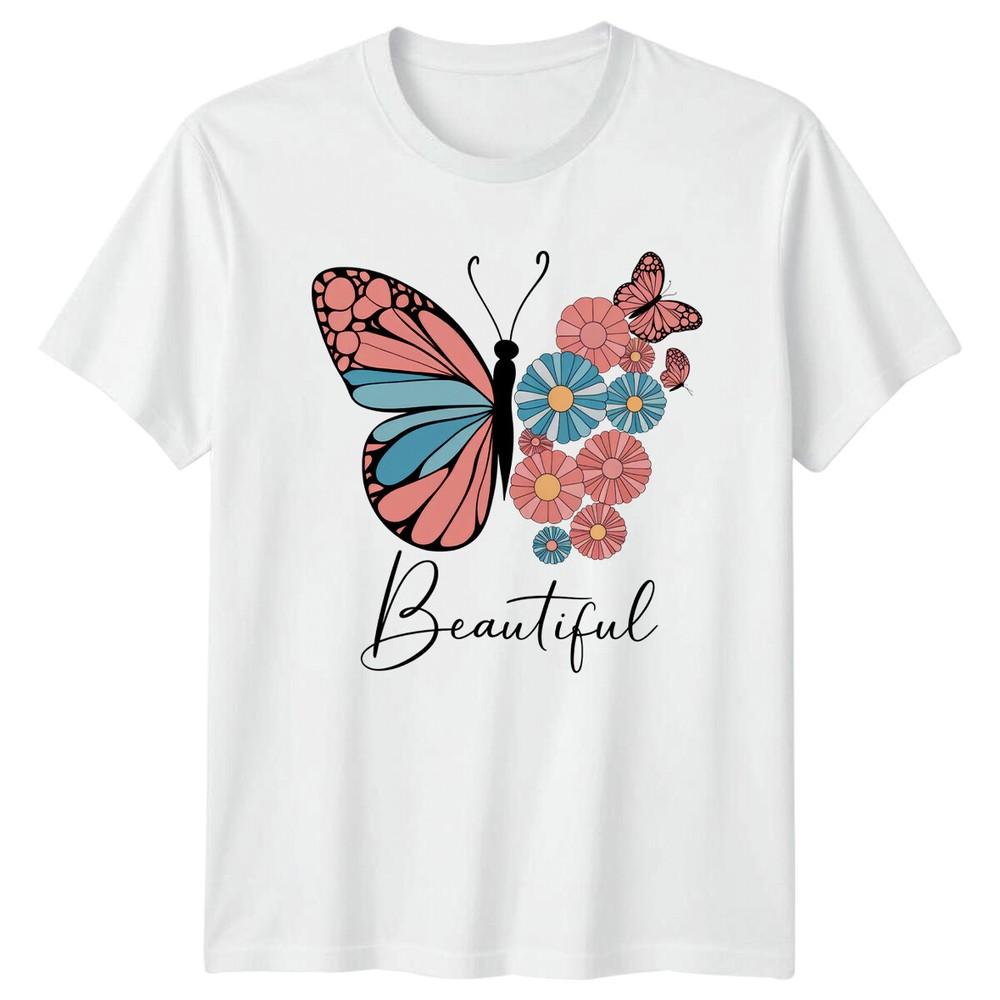 Beautiful Butterfly Floral Wings Nature Lover Adult TShirt