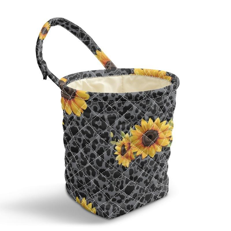 Car Trash Can, Foldable Hanging Storage Bag Creative Kitten Storage Bucket In Car