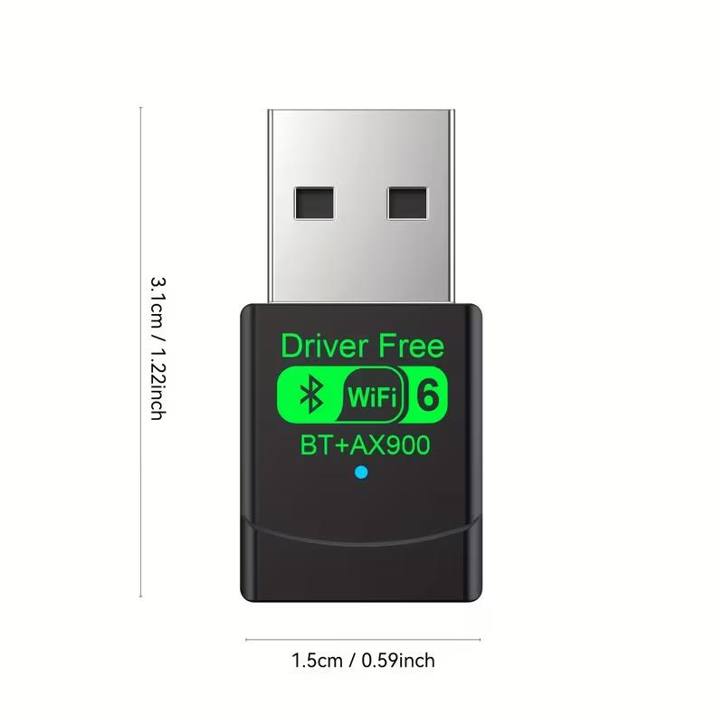 AX900 USB WiFi 6 Bluetooth 5.4 Adapter 2in1 Dongle Dual Band 2.4G & 5GHz USB Network Wireless Wlan Receiver
