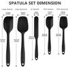 LMETJMA 5 Pieces Silicone Spatula Set Spatula Kitchen Utensils Heat Resistant Food Scraper Baking Cooking Mixing Spatula JT379