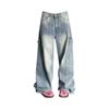 American High Street Jeans Men'S Autumn Trendy Brand Ins Loose Wide Leg Straight Leg Pants Micro Flared Pants