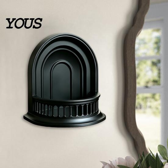 Black Floating Shelves Gothic Wall Shelf, Vintage Shelf for Bedroom And Living Room, Matte Mounted Display Rack Decorative Wall-Mounted with Exquisite