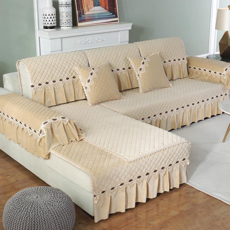 European-Style Plush Sofa Cushion Four Seasons Universal Sofa Cover All-Inclusive Set Non-Slip Cushion