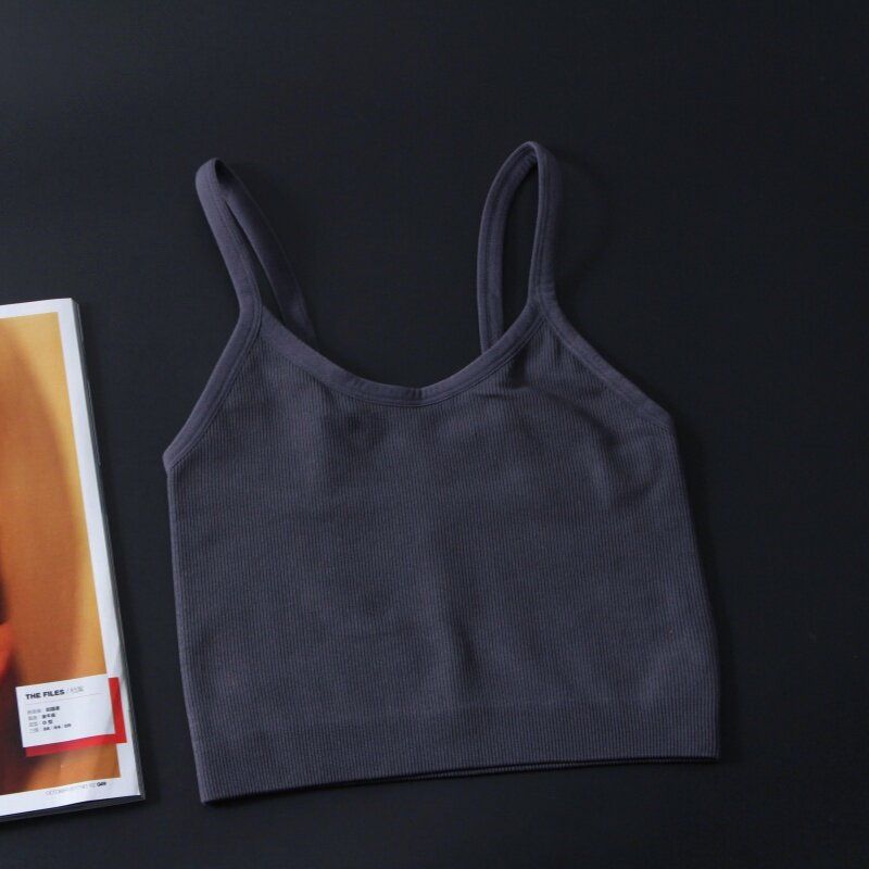 European and American Single without Chest Pad Sports Intimates Double-Layer Quick-Drying Parallel Strap Fitness Yoga Vest Breathable Vest