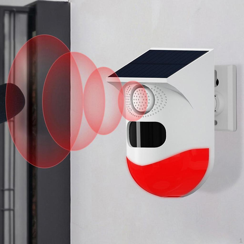 Solar Motion Alarm Powered Lightweight 120dB for Driveway Home