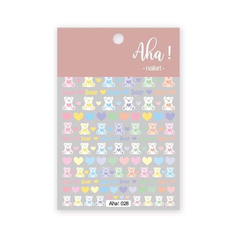 Симпатичные мультяшные наклейки для ногтей, самоклеящиеся наклейки для украшения ногтей