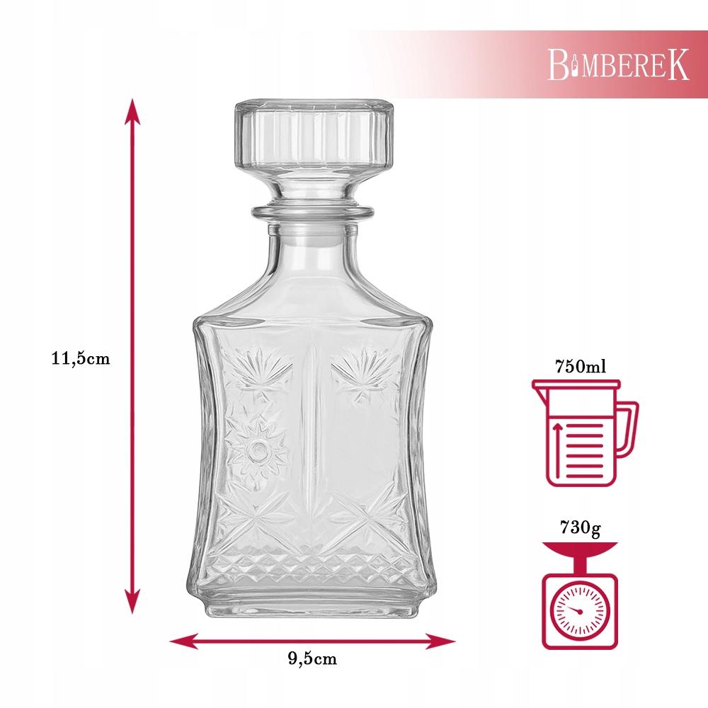 LILIA Glass Carafe 750ml for Liqueurs Wine Alcohol Gift Bottle 0.75 l