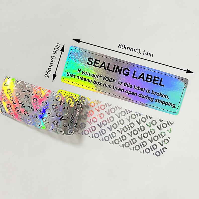 50 шт. Наклейка с защитой от гарантии, защитная пломба, хрупкая бумага, защита от несанкционированного доступа, гарантия, аннулирование, наклейки, самоклеящаяся этикетка