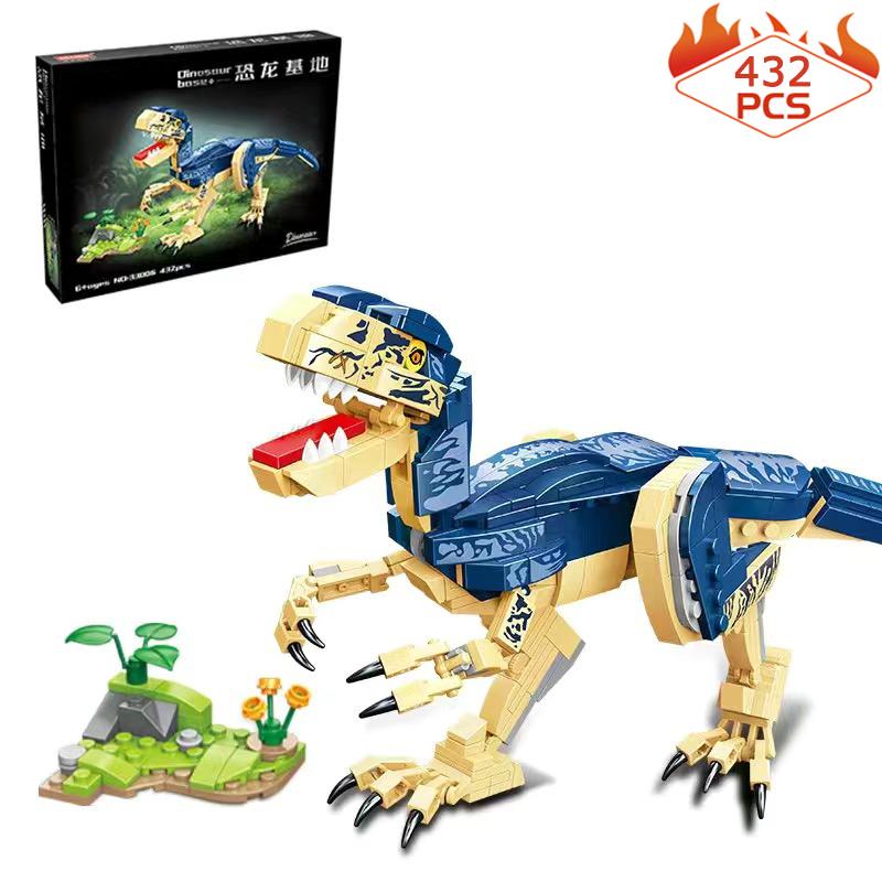 Jurassic World Park Dinosaur Building Block Creative Expert Tyrannosaurus Rex Triceratops Assembled Model Bricks Kid Toy