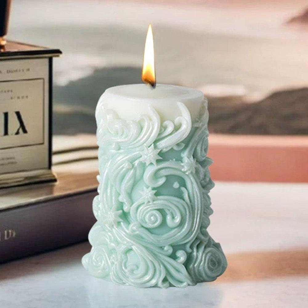 3D форма для свечи-столба, инструмент для изготовления ароматических свечей, силиконовая форма для свадебного декора, рельефный гипсовый цветок, подарки на день рождения