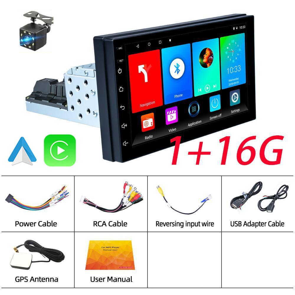icreative 1 Din 7-дюймовый Android-автомобильный мультимедийный плеер GPS Bluetooth Автомобильная аудиосистема Wi-Fi USB MirrorLink HD Поддержка Универсальный мультимедийный плеер Carplay
