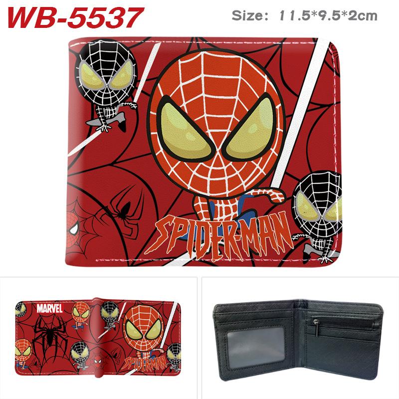 Superhero Anime Cartoon Bifold Wallet Full Color Print 2D Student Girls Boys Short Purse