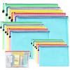 5pcs Grid Zipper Bag A4/A5 PVC Transparent Folder Office and Educational Supplies Document Storage Students Stationery TMZ