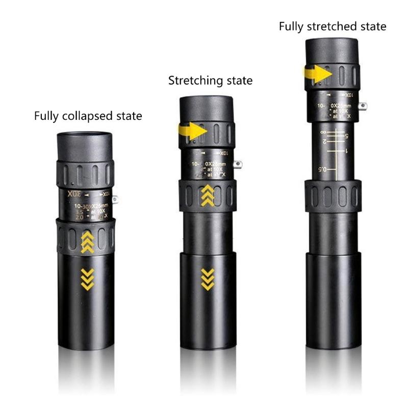 Легкий Монокуляр Высокой Четкости Маленький Телескоп Большой Дальности Бинокль Подзорная Труба Карманный Металлический Телескоп