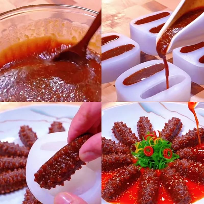 3D Силиконовая форма для мастики Абалон/Морской огурец, Форма для желе, шоколада, DIY, Глиняные формы для свечей, Инструмент для украшения торта, Форма для выпечки