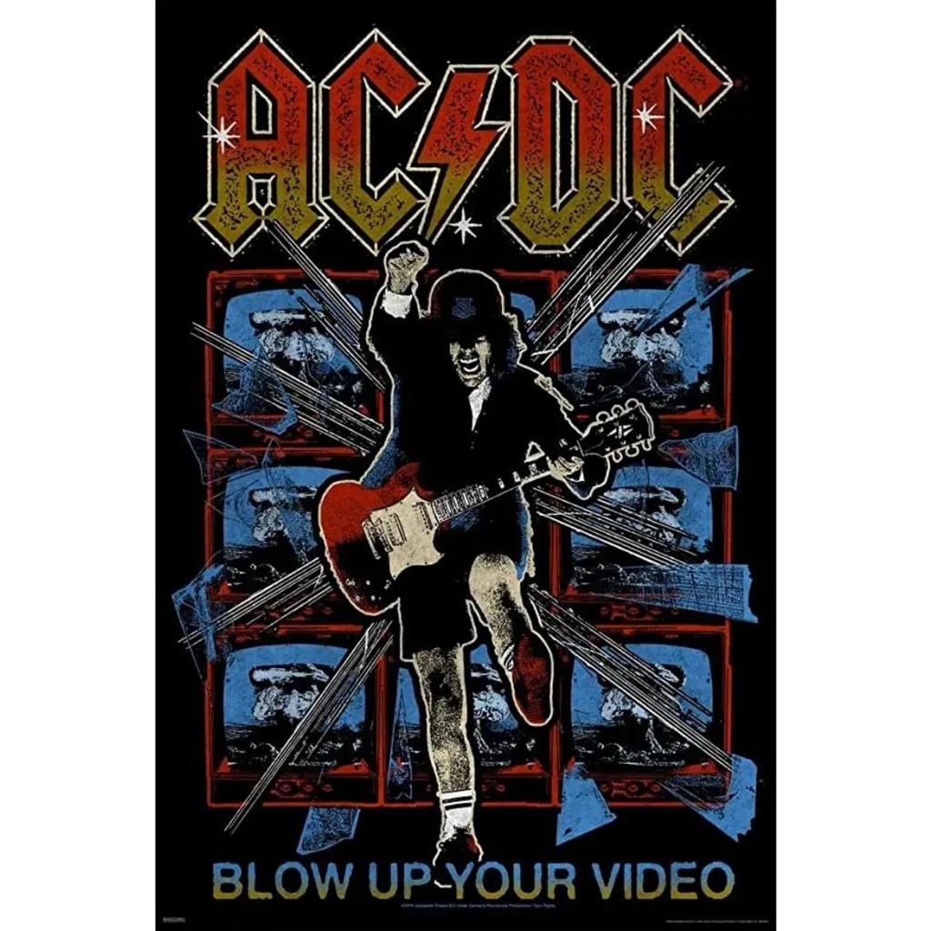 AC DC Vintage Heavy Metal Music Cool Classic Rock Band Metal Tin Sign for Home Restaurant Cafe Bar Art Wall Decoration Gifts