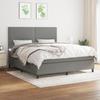 3141706 vidaXL Divan Bed with Mattress Dark Grey 160x200cm Fabric