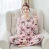 Милый мультяшный женский пижамный комплект: Круглый вырез, длинные рукава, длинные брюки – Удобный, универсальный, идеально подходит для дома или улицы осенью и зимой