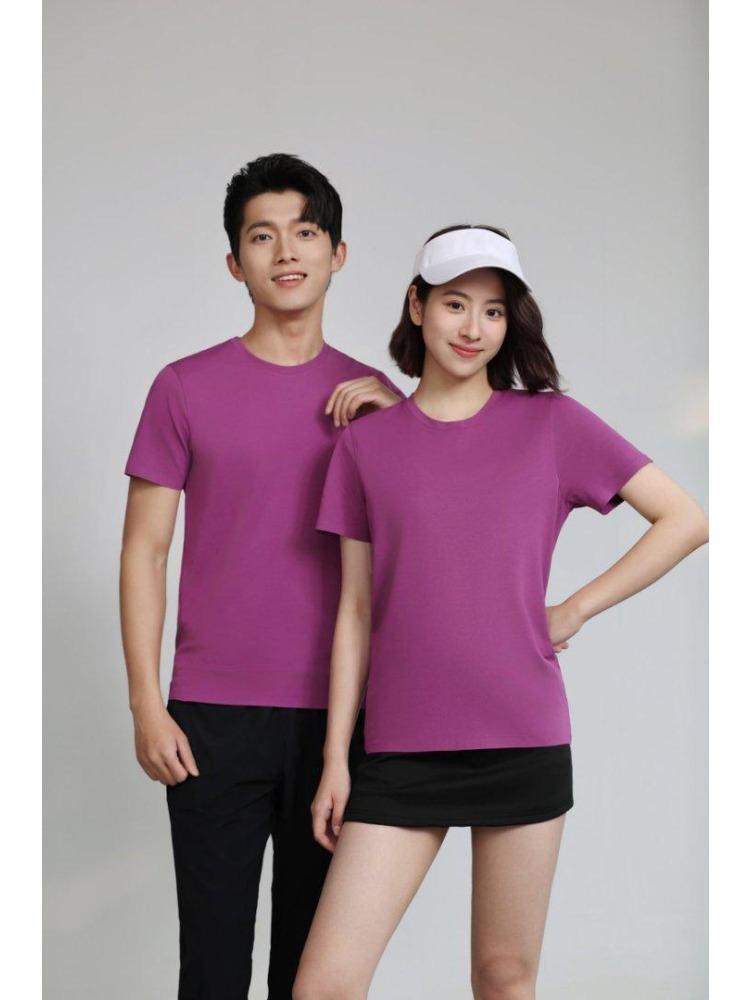 Летняя мужская и женская футболка с коротким рукавом, мягкая, легкая, унисекс, прохладная, с круглым вырезом, YG-253