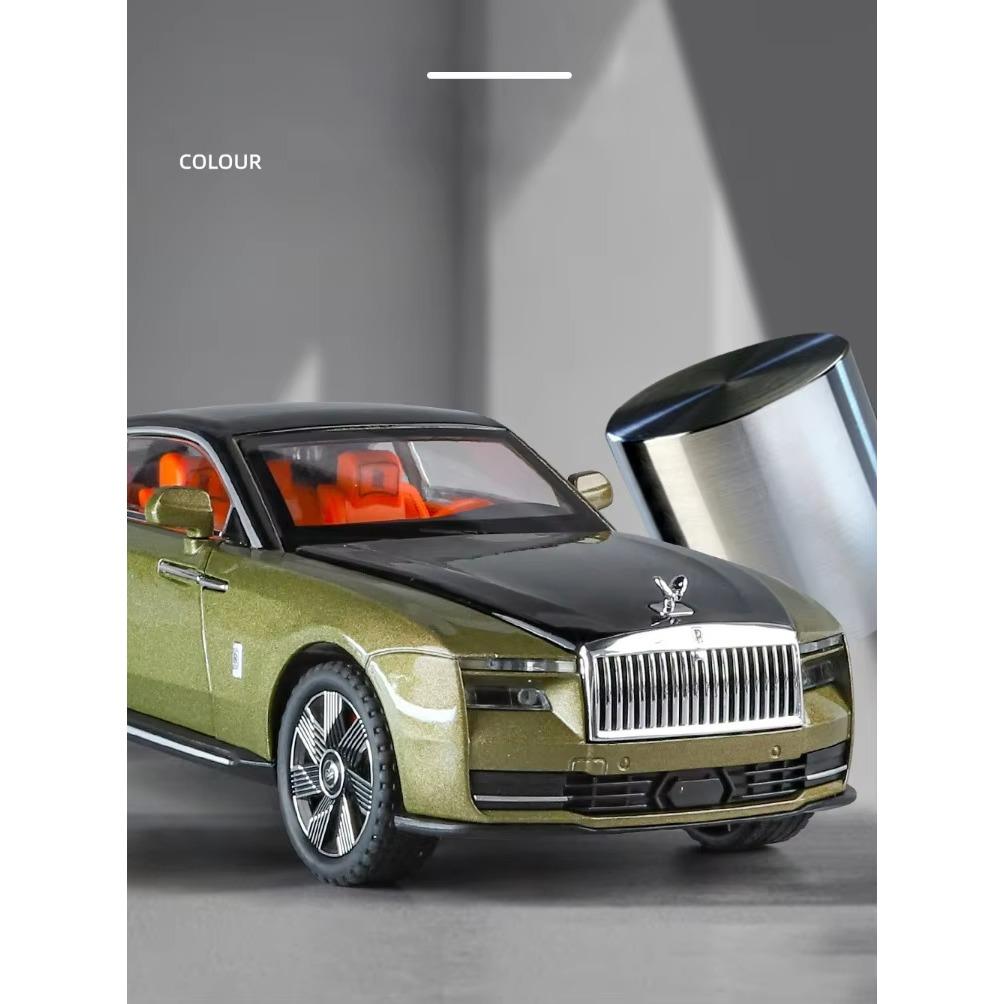 Simulation 1/24 Rolls Royce Spectre Super Car Alloy Model with Sound Light Collection Miniature Voiture Children Boy Toy Vehicle