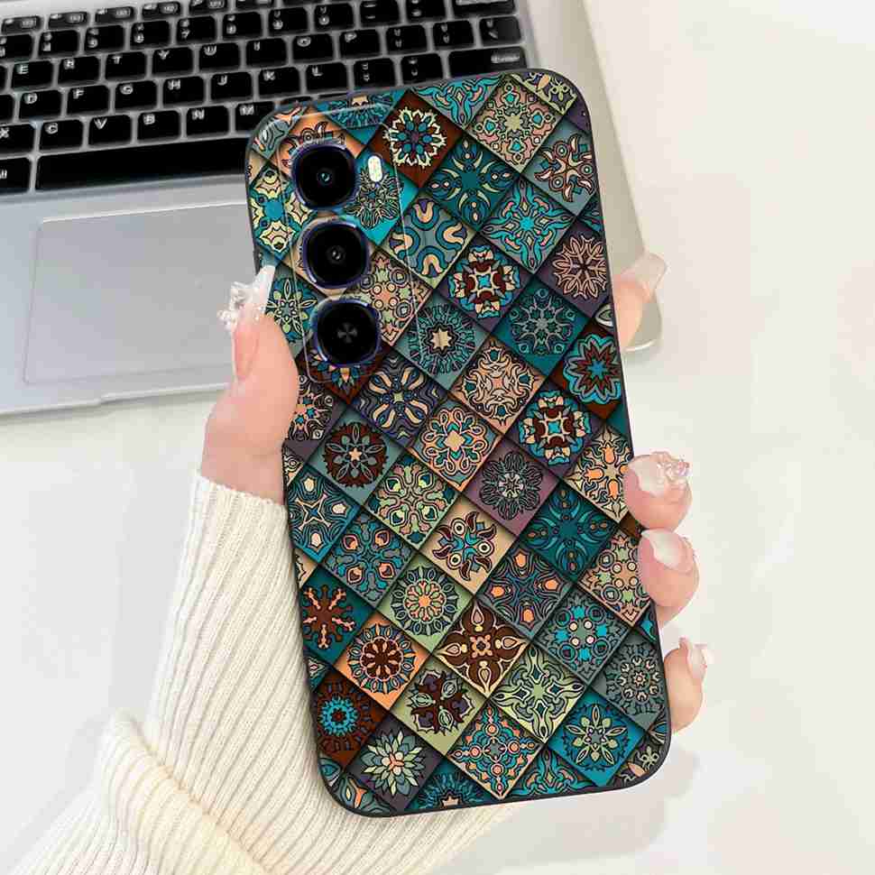 For itel City 100 4G C671L Case Cute Cat Luxury Flower Soft Silicone Back Cover For ITEL City100 4G 6.75" Phone Cases Bumper