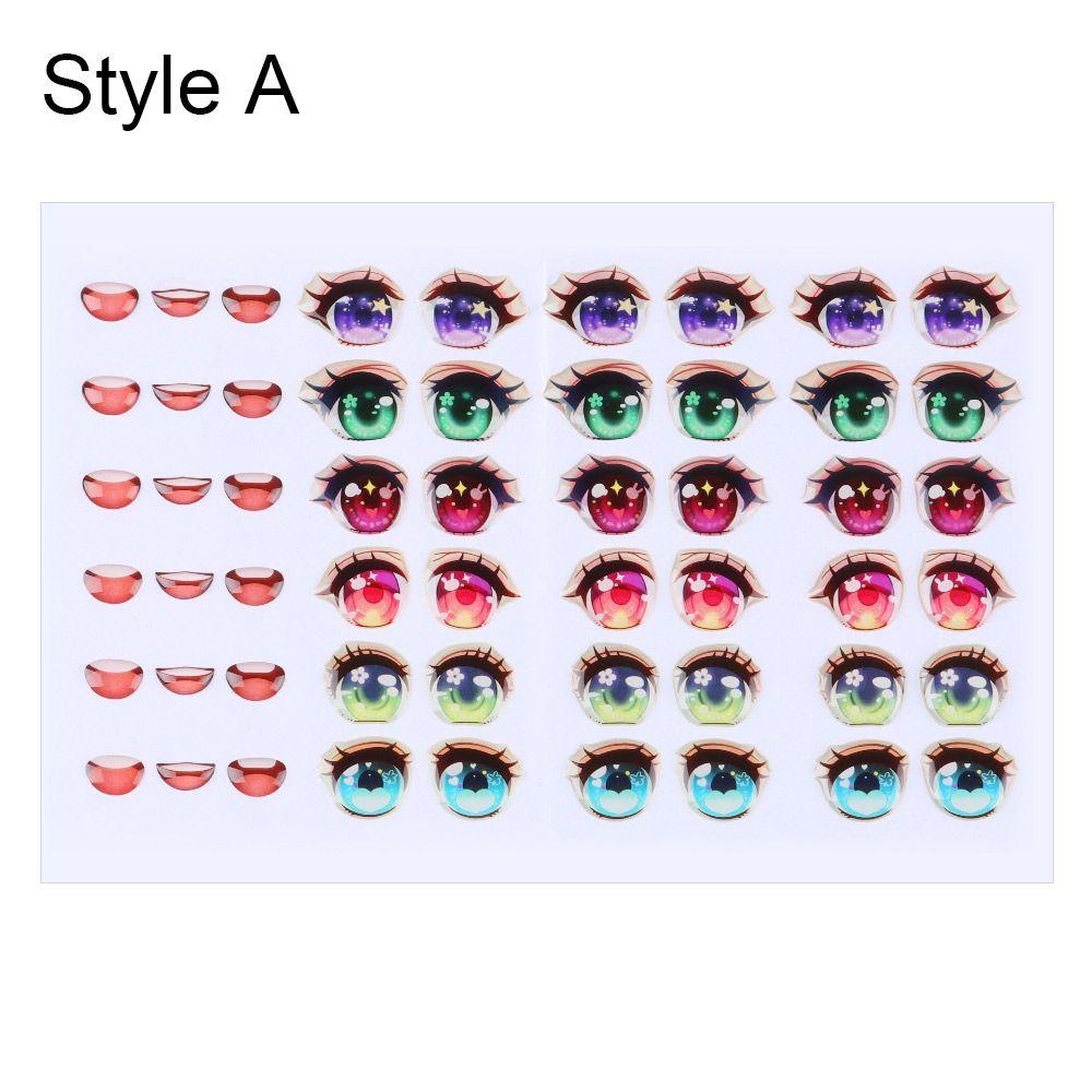 crystal Boy/Girl Decals Face Organ Paster Cartoon Eyes Stickers Eye Chips Paper Anime Figurine Doll
