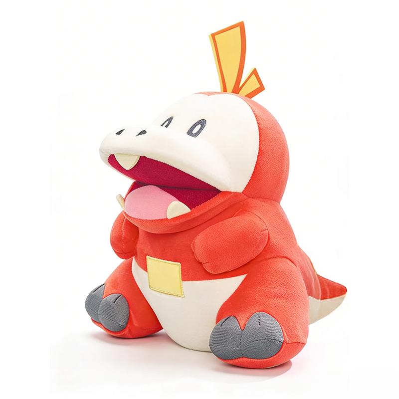 Kawaii Fire Type Crocodile Plush Toy Soft Stuffed Animal Anime Doll Birthday Christmas Gift For Kids