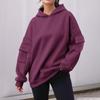 Женские свитшоты оверсайз, флисовые толстовки с длинным рукавом, осенние наряды с карманом