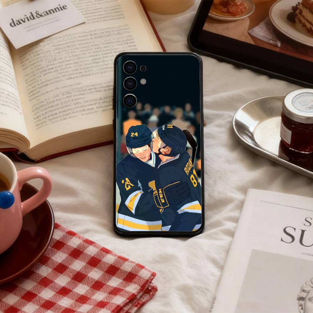 Чехол для телефона Ice hockey H-Heated R-Rivalry для Samsung S 25,24,23,22,30,21,10,9,Ultra,Plus,Lite,FE,4,5 G Мягкий Черный Чехол