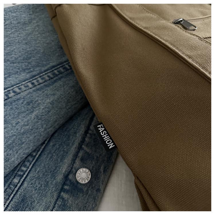 Retro Japanese Canvas Handbag for Women - College & Commuter Large Capacity Crossbody Bag for Autumn & Winter