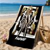 Custom Name Psychedelic Beetle  Beach Towel Microfiber Beach Towel, Lightweight and Quick-Dry, for Summer Travel, Swimming Pool Gift