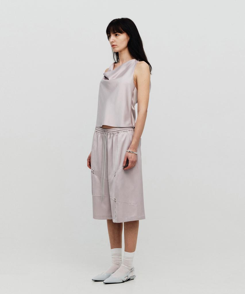 SEALOT Signature Low-Cut Eyelet Satin Half Pants (Pale Lavender)