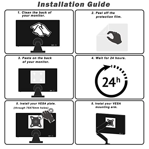 No punching screw back patch computer monitor bracket non porous accessories universal monitor sticker VESA non marking 17 27 inch non marking sticke