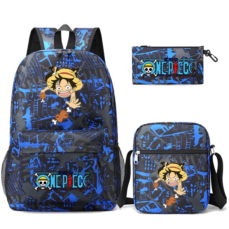 3 шт./компл. аниме цельный противоугонный рюкзак с моющейся сумкой через плечо пенал для девочек мальчиков подростков детей студентов рюкзак для отдыха Mochila