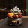 Ceramic Tea Warmer Aromatherapy Candle Diffuser for Tea Pot Heating Home Office Meditation Decor Retro Style Atmosphere Enhancer