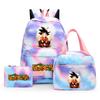 3Pcs/set Anime Dragon Ball Backpack for Girls Boys Back To Schoolbag with Lunch Bag Student Bookbag Men Women Travel Bag Mochila