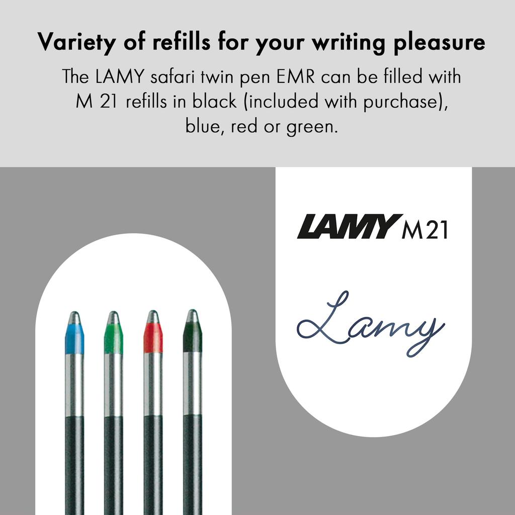 Lamy Safari Twin Pen EMR Полностью черный стилус и шариковая ручка для многих Android-устройств Эргономичный захват Пишите и рисуйте на цифровых носителях и (Наконечник из ПОМ) -