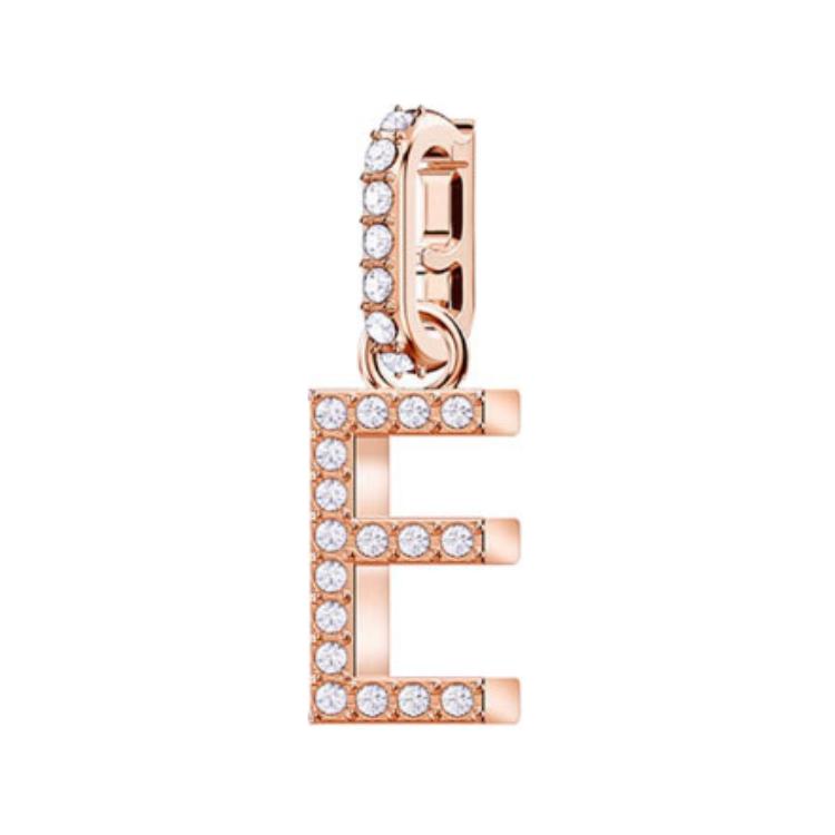 Swarovski Remix Letter E Inlaid Design Pendant Women pendant Rose-Gold 5437621