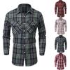 Men's Winter Fashion Trend Workwear Plaid Shirt Long Sleeved