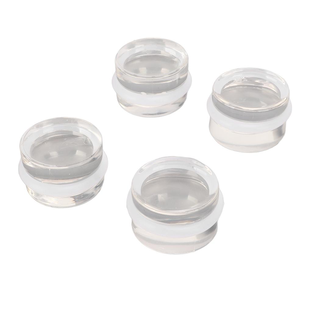 4 шт. Дверной стопор пластиковый акриловый прозрачный круглый не сверлящийся для гостиной ванной комнаты