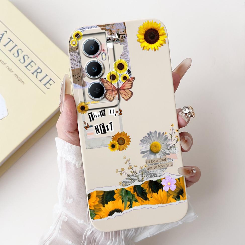 Funda For Realme C65 RMX3910 Back Cover For Realme C65 4G Case Shockproof Luxury Flowers Cute Cartoon Cool Silicone Bumper Coque