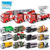 Children's Pull-Back Alloy Fire Ladder Truck Toy